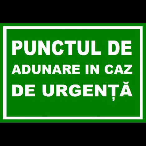 Placuta pentru punctul de adunare in caz de urgenta